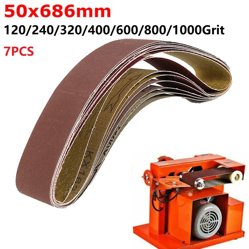 7 PCS Sanding Abrasive Belt For Metal Wood Grinding Sander Woodworking 120-1000 Grit 50x686mm Finishing Reddish Brown Abrasive
7 PCS Sanding Abrasive Belt For Metal Wood Grinding Sander Woodworking 120-1000 Grit 50x686mm Finishing Reddish Brown Abrasive