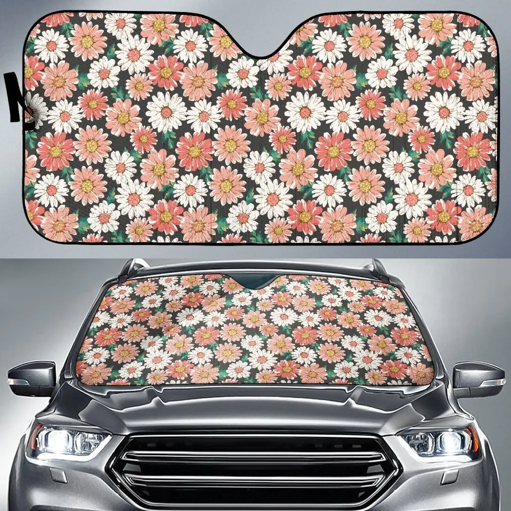 

Милая Белая Розовая маргаритка с принтом автомобильный солнцезащитный козырек для лобового стекла автомобиля солнцезащитный козырек