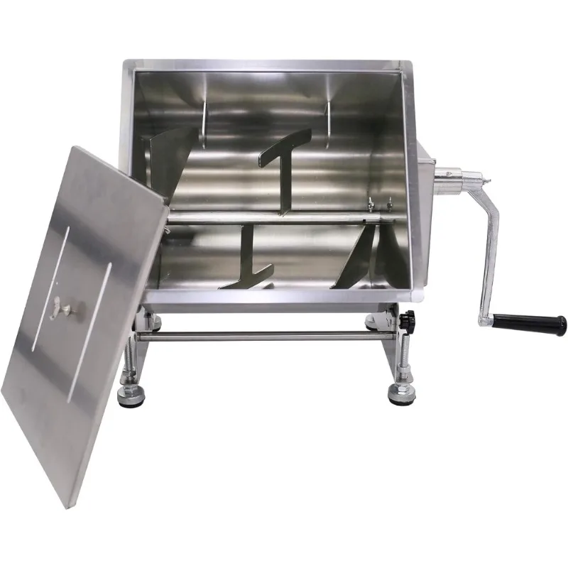 

Commercial Stainless Steel 40-Pound/20-Liter Capacity Tilt Tank Manual Meat Mixers,(Mixing Maximum 30-Pound for Meat)