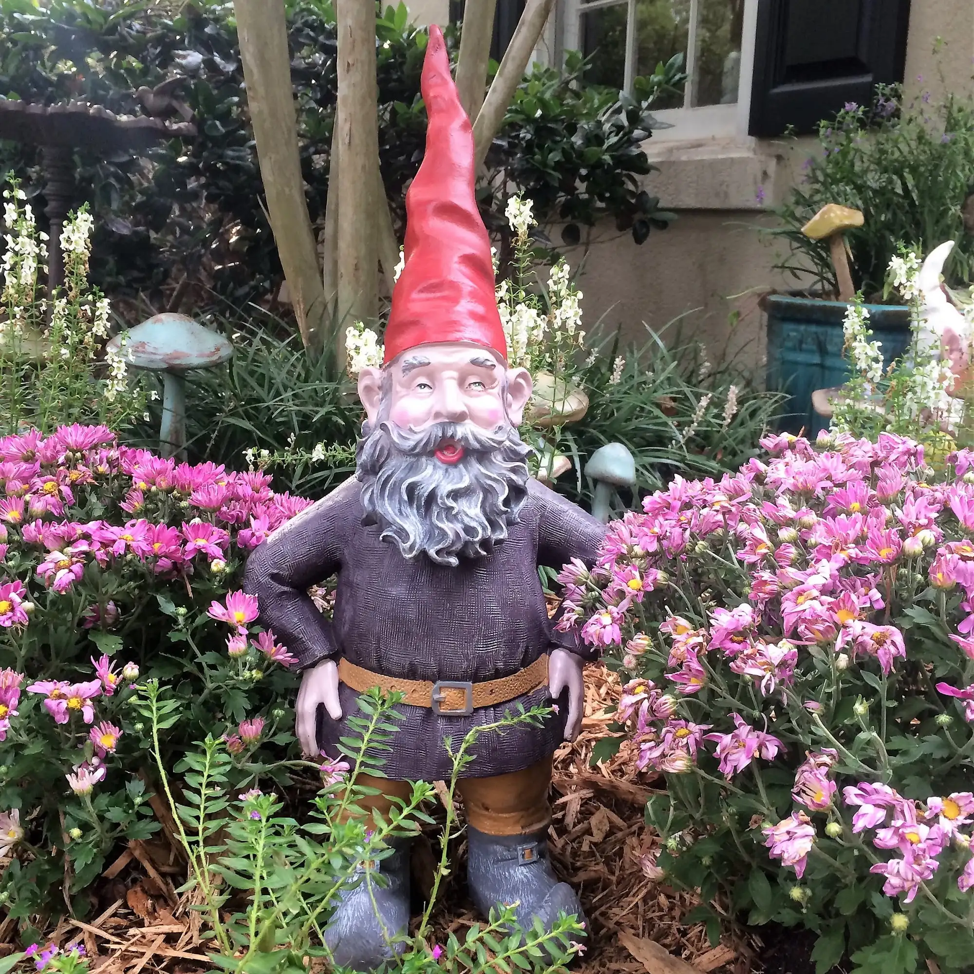 

20"H "Merlin" the Wizard Old World Classic Garden Gnome Outdoor Statue Figurine Sculpture for Patio, Balcony, Yard Ornament