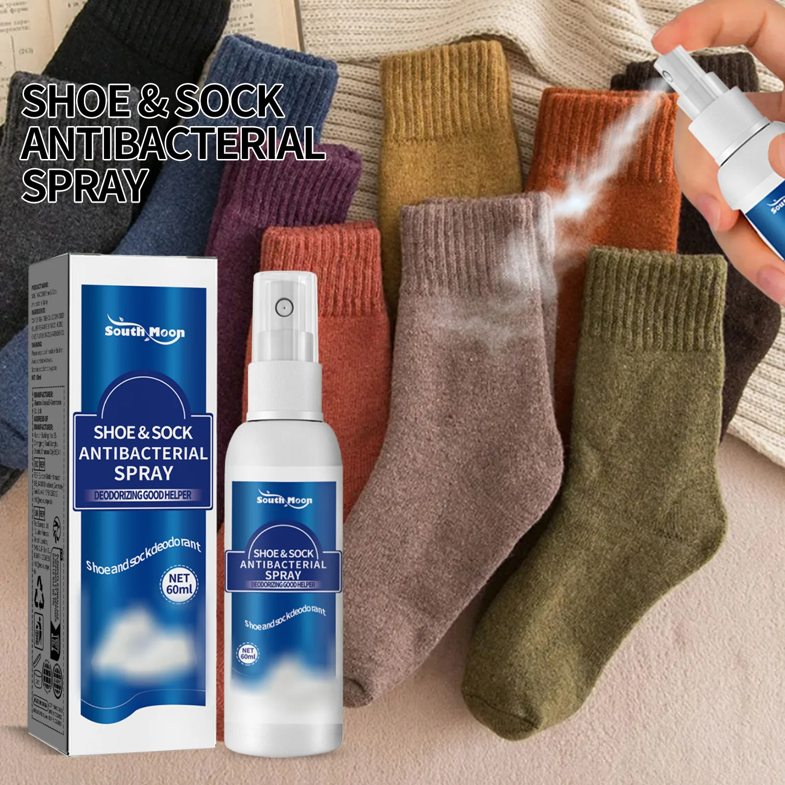 60ml Shoes Deodorizing Removal Spray Antibacterial Stink Freshener Muti-Purpose Odor Eliminator for Shoes Sneakers Boots Sandals 60ml Shoes Deodorizing Removal Spray Antibacterial Stink Freshener Muti-Purpose Odor Eliminator for Shoes Sneakers Boots Sandals
