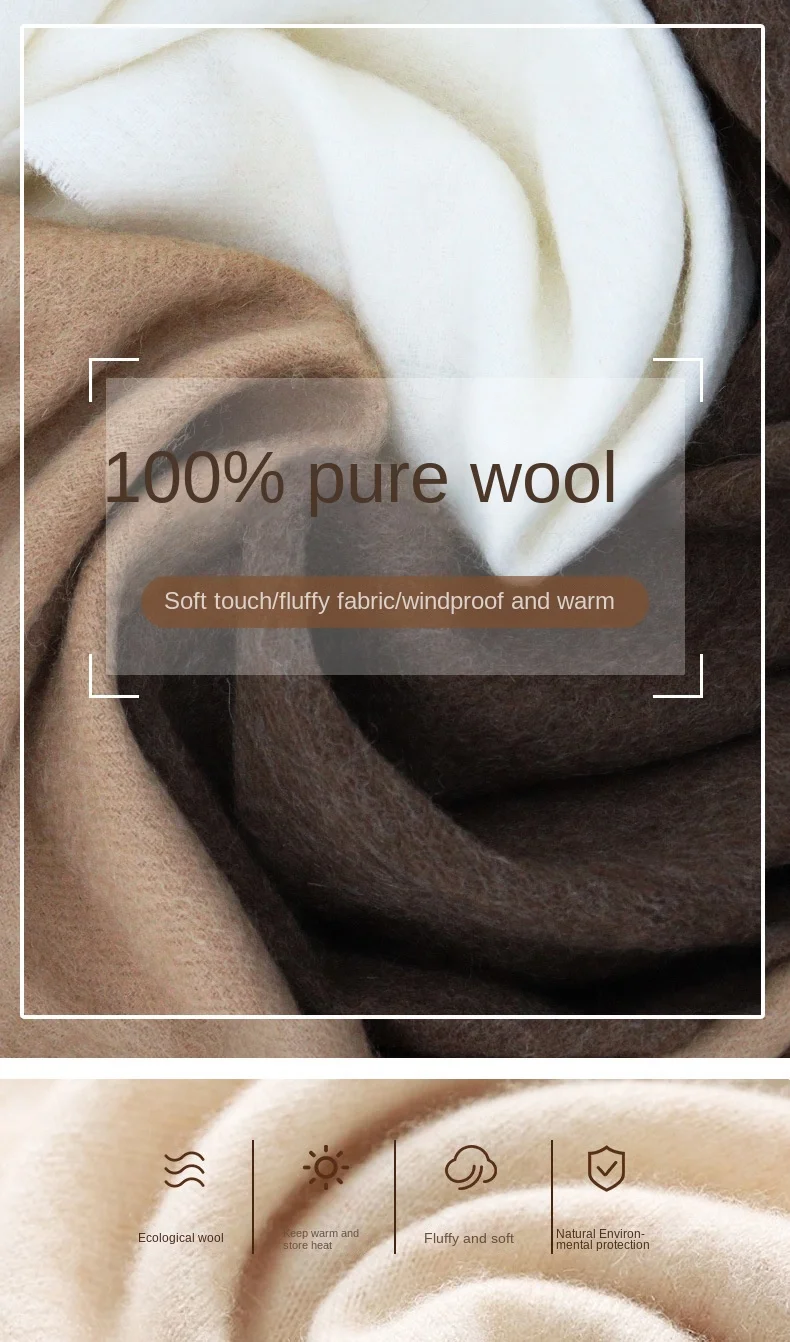 High Quality 100% Wool Scarf Men Women Solid Color Tassel Autumn Winter Business Versatile Classic Warm Soft Muffler Couples 5 Mallzona High Quality 100% Wool Scarf Men Women Solid Color Tassel Autumn Winter Business Versatile Classic Warm Soft Muffler Couples Mallzona