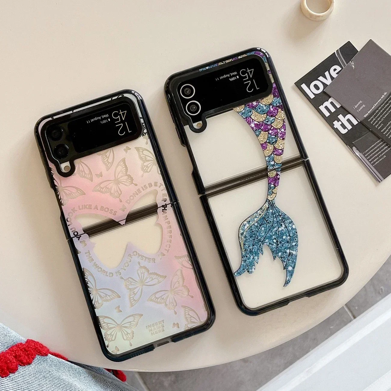 Acrylic Black Border Butterfly Phone Case for Samsung Galaxy Z Flip 5 4 3 Back Cover for ZFlip3 ZFlip4 ZFlip5 Hard Case Shell
Acrylic Black Border Butterfly Phone Case for Samsung Galaxy Z Flip 5 4 3 Back Cover for ZFlip3 ZFlip4 ZFlip5 Hard Case Shell