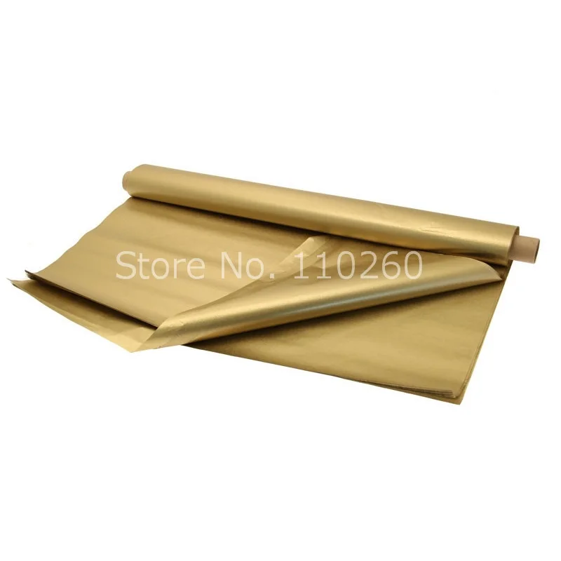 

250 шт. металлическая Золотая оберточная бумага, металлическая Золотая салфетка для упаковки подарков