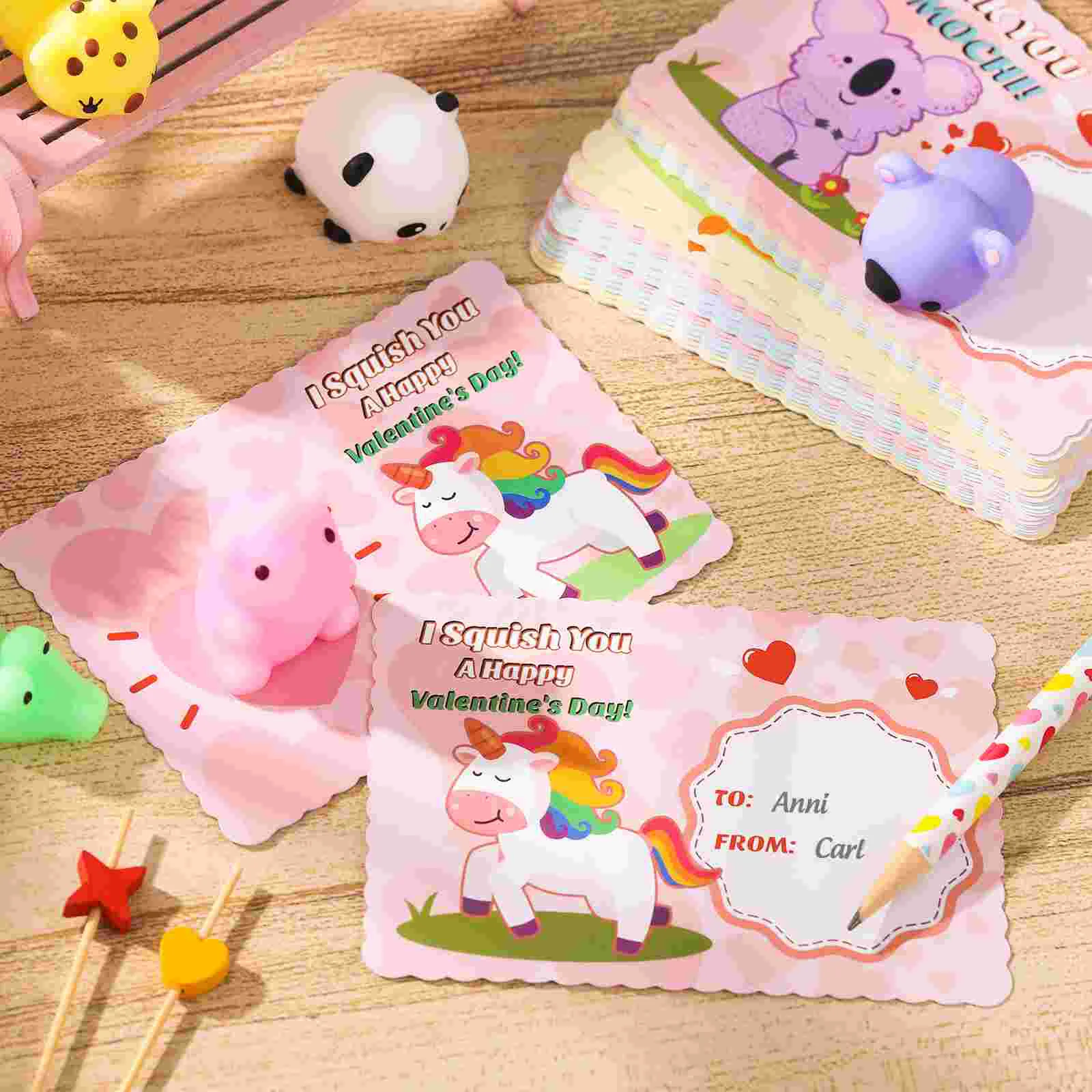 UNOMOR 36 шт., День Святого Валентина, игрушки Mochi, мини-животные Mochi с 36 шт. поздравительных открыток на День святого Валентина
UNOMOR 36 шт., День Святого Валентина, игрушки Mochi, мини-животные Mochi с 36 шт. поздравительных открыток на День святого Валентина