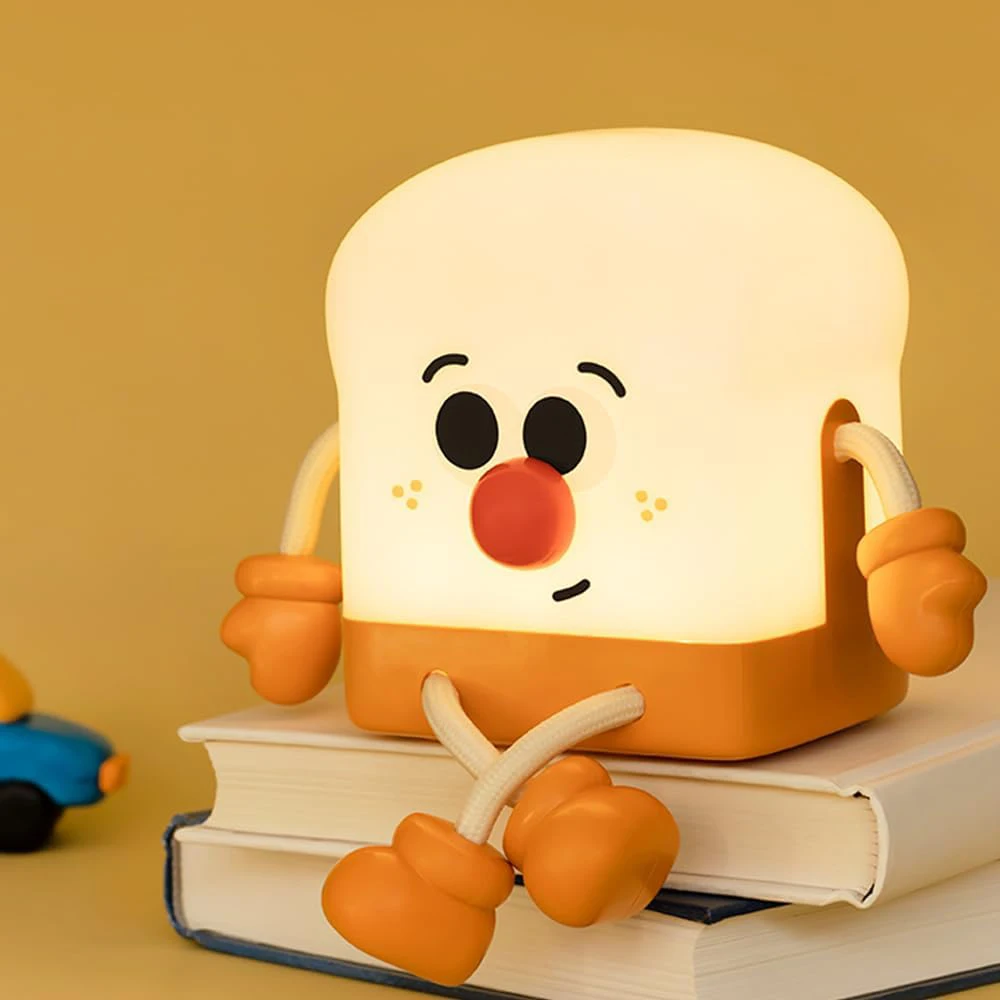 Night Light for Kids Toast Lamp USB Rechargeable and Cute Phone Stand with Timer LED Dimmable Cute Night Light for Room Decor
Night Light for Kids Toast Lamp USB Rechargeable and Cute Phone Stand with Timer LED Dimmable Cute Night Light for Room Decor