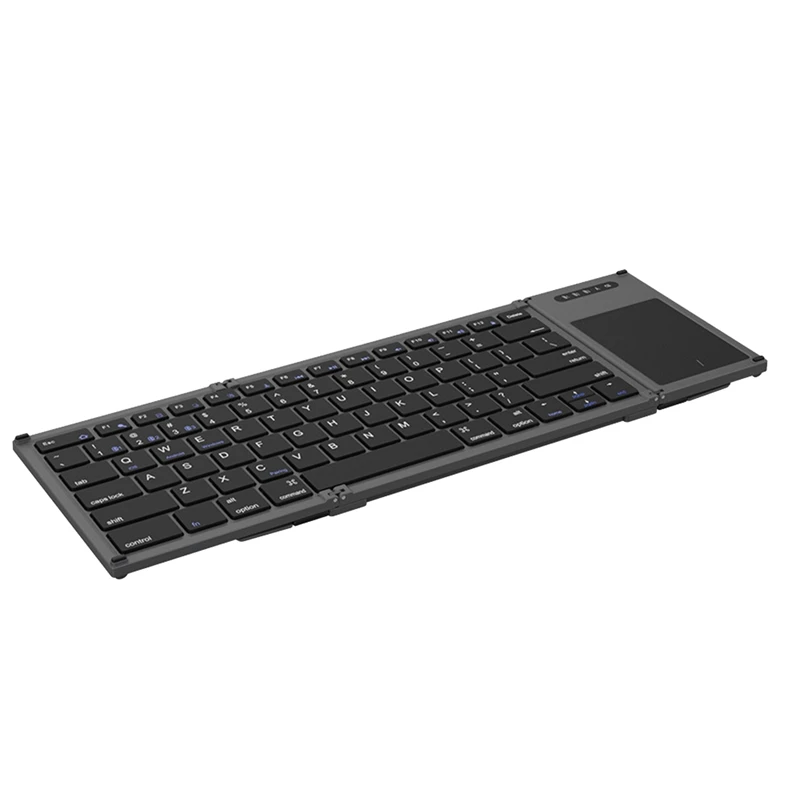

Складная Bluetooth-клавиатура, 78 клавиш, сенсорная панель, перезаряжаемая клавиатура для IOS, Android, Windows, ПК, ноутбука, планшета