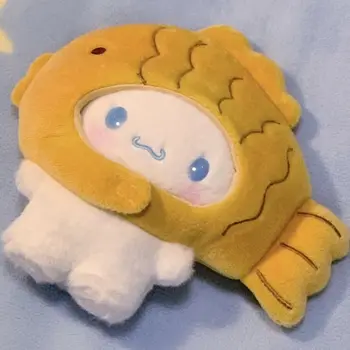 Figuras Digitais Encantadoras: O Circo Digital Encantado 7 14Cm Sanrio Cinnamoroll Kawaii Stuffed Plushie Taiyaki Doll Cartoon Cute Plush Doll Doll Send Friends Birthday Gift Detachable
