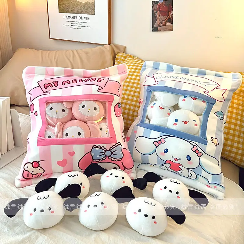 Подушка Melody Kuromi Cinnamoroll для закусок, кукла аниме мультфильм Sanrio, плюшевые игрушки, Студенческая Подушка, кукла для девочек, плюшевый подарок
Подушка Melody Kuromi Cinnamoroll для закусок, кукла аниме мультфильм Sanrio, плюшевые игрушки, Студенческая Подушка, кукла для девочек, плюшевый подарок