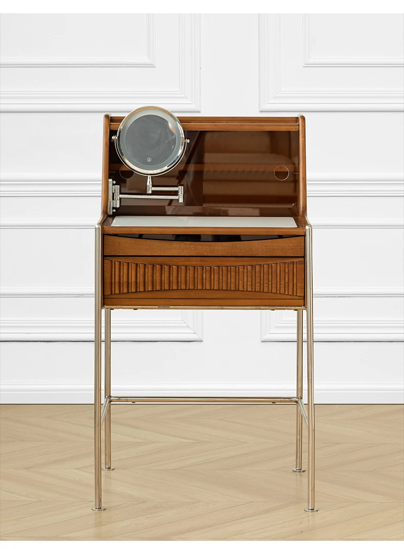 Винтажный Туалетный столик из массива дерева, макияжный столик в скандинавском стиле для спальни, мастер, спальни, прикроватный столик для хранения, макияжный столик
Винтажный Туалетный столик из массива дерева, макияжный столик в скандинавском стиле для спальни, мастер, спальни, прикроватный столик для хранения, макияжный столик