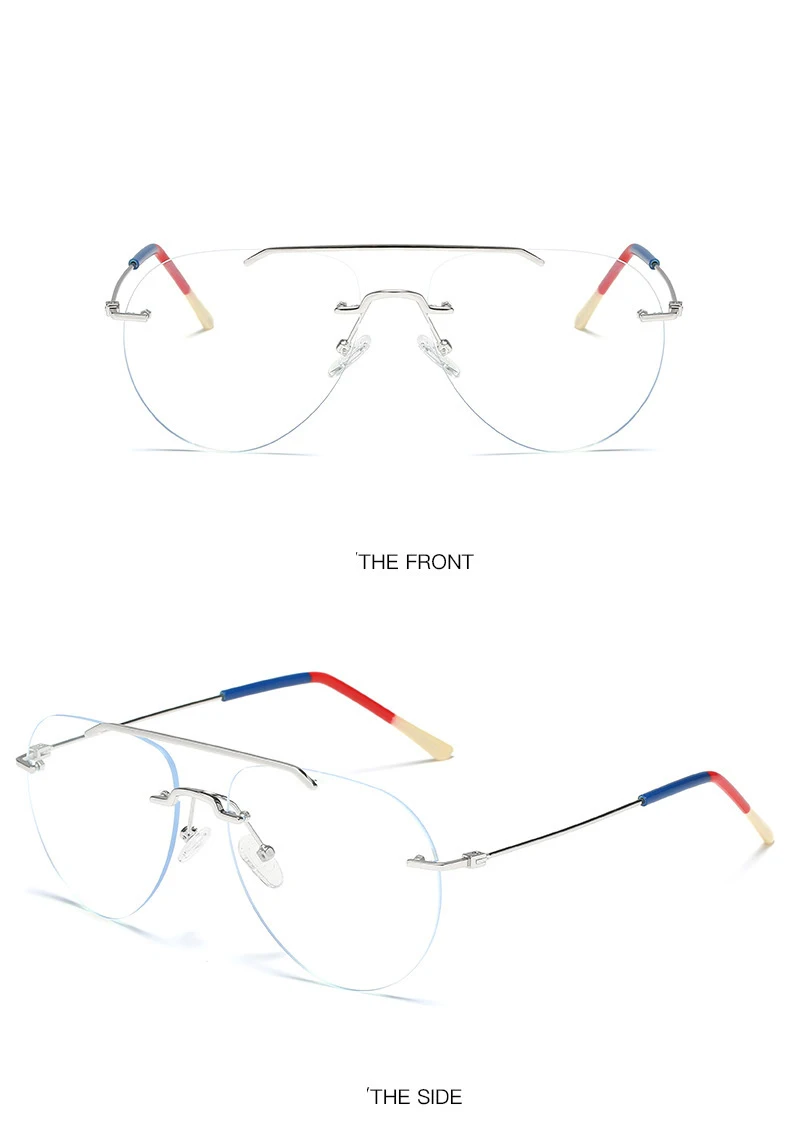 Double Beam Rimless Glasses for Men Women Oversized Anti Blue Light Eyeglasses Flat Mirror Optical Prescription Glasses Frame 6 Mallzona S661749f8229a4f15beaff8a60793c25eZ Double Beam Rimless Glasses for Men Women Oversized Anti Blue Light Eyeglasses Flat Mirror Optical Prescription Glasses Frame Mallzona