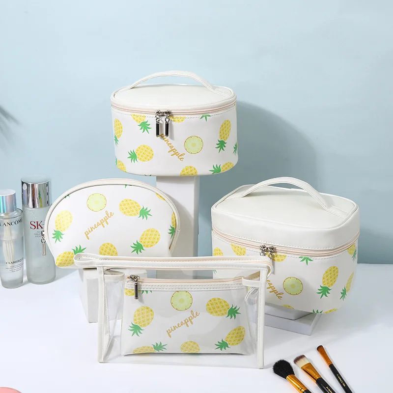Waterproof PU Women Cosmetic Bag Portable Large Capacity Travel Wash Bag Fruit Print Make Up Case Toiletries Organize Storage
Waterproof PU Women Cosmetic Bag Portable Large Capacity Travel Wash Bag Fruit Print Make Up Case Toiletries Organize Storage