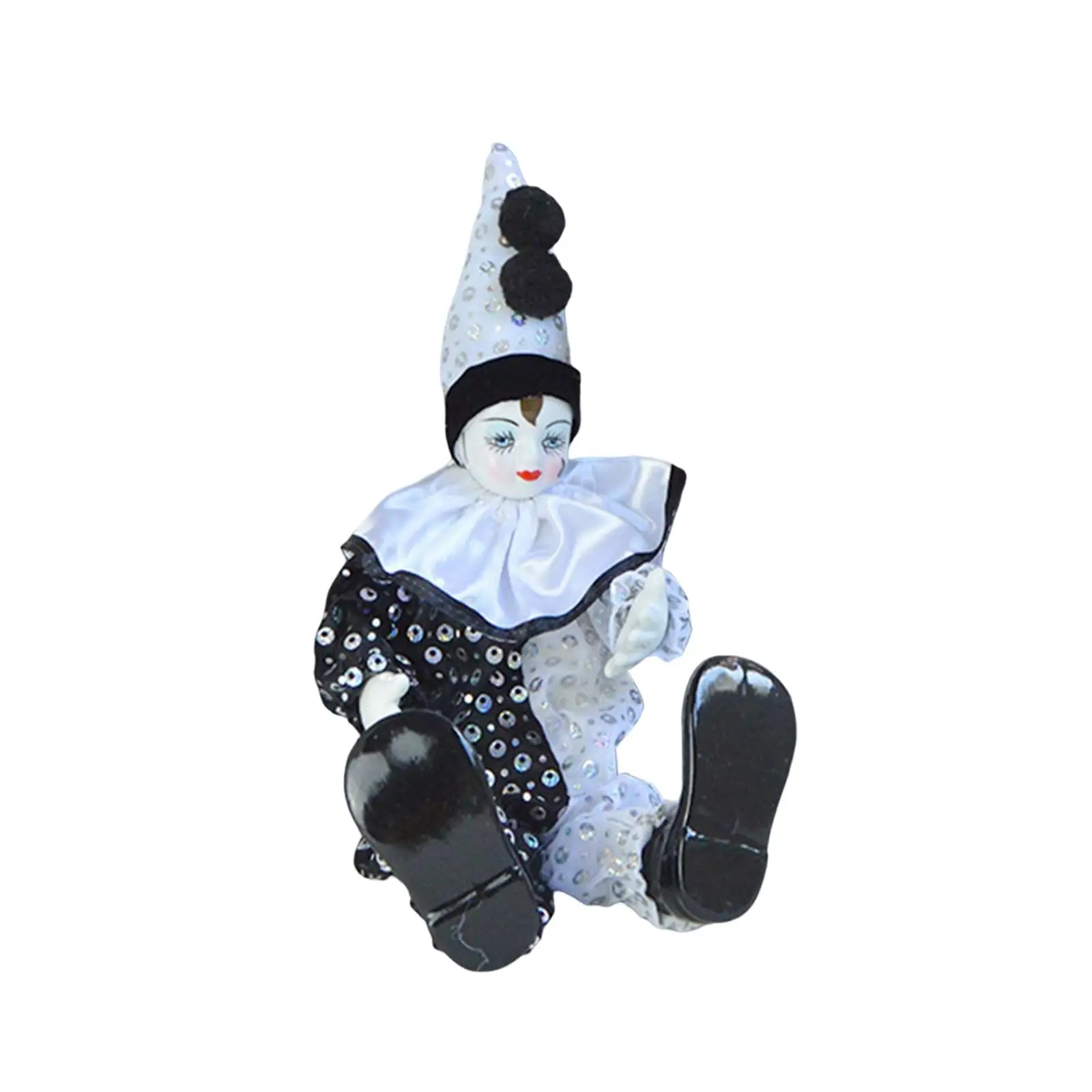 

Decorative Porcelain Clown Model Standing Home Display Funny 15inch Clown Dolls for Gift Festival Birthday Halloween Collection