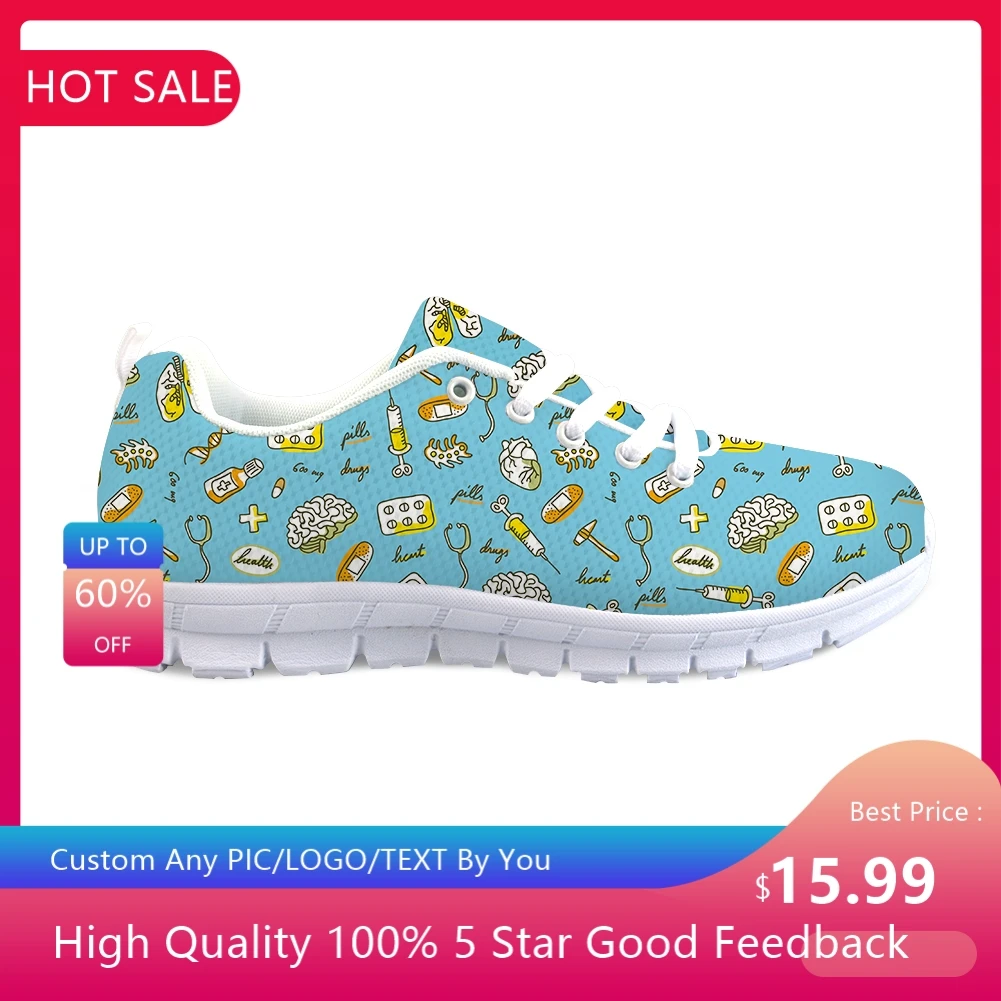 Lace-Up Sneakers with Cartoon Kawaii Nursing Supplies Pattern Shoes Ladies Casual Mesh Flats Spring Travel Zapatos Mujer
Lace-Up Sneakers with Cartoon Kawaii Nursing Supplies Pattern Shoes Ladies Casual Mesh Flats Spring Travel Zapatos Mujer