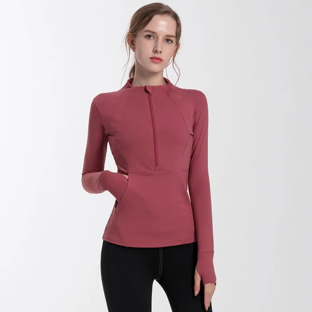 Long Sleeve Sports Jacket Women Zip Yoga Shirts Gym Fitness Tops Active Wear Woman Running Workout Push Up Full Sleeve T-shirt
Long Sleeve Sports Jacket Women Zip Yoga Shirts Gym Fitness Tops Active Wear Woman Running Workout Push Up Full Sleeve T-shirt