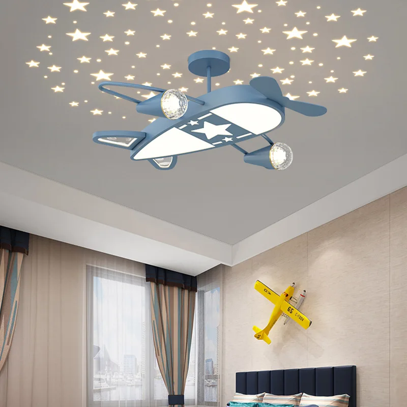 

Starry Sky Airplane Light Romantic Children's Room Ceiling Lights Modern Creative Boy Girl Bedroom Baby Room Decor Ceiling Lamps