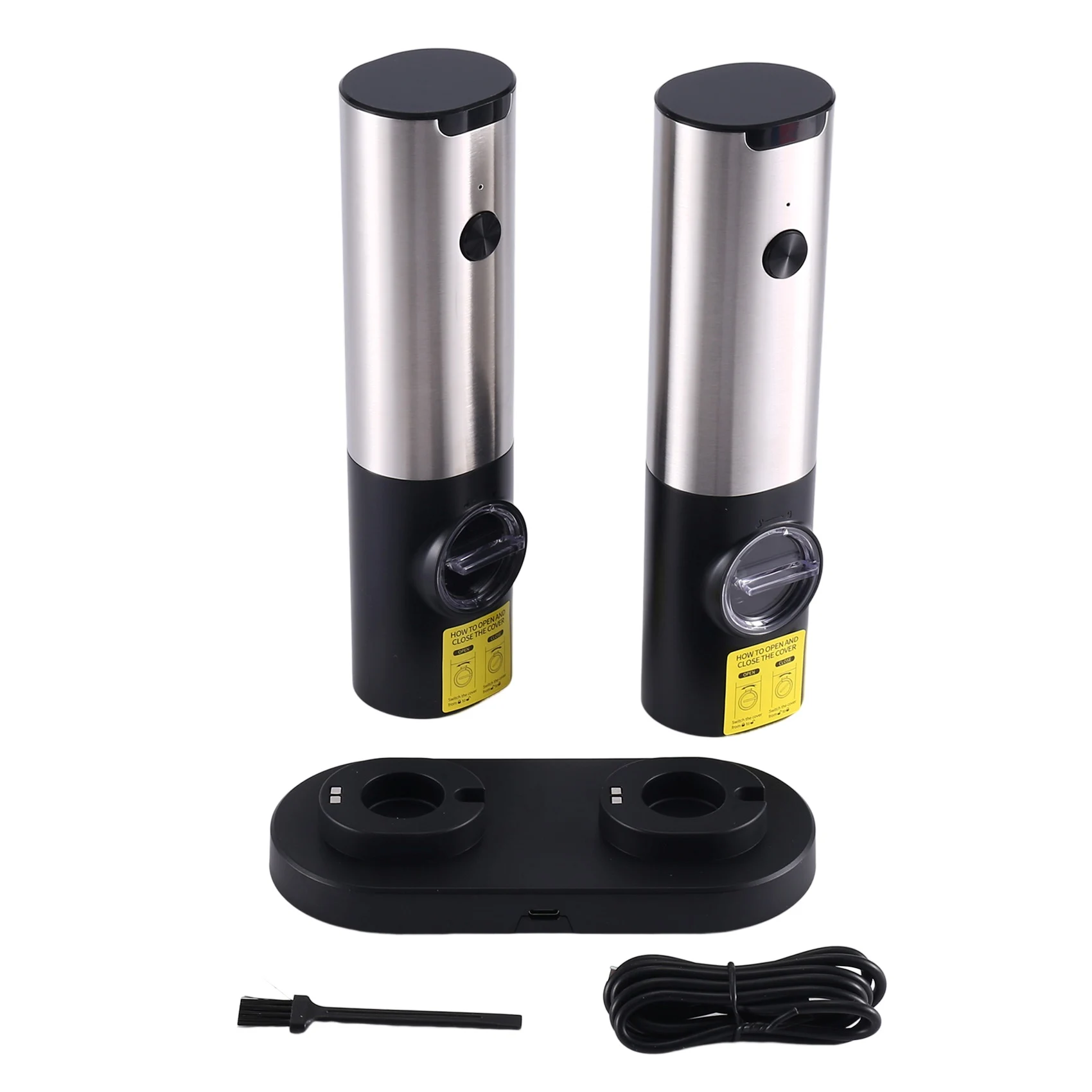 Electric Salt and Pepper Grinder Set with USB Rechargeable, Adjustable Coarseness Electronic Spice Pepper Mill Shakers
Electric Salt and Pepper Grinder Set with USB Rechargeable, Adjustable Coarseness Electronic Spice Pepper Mill Shakers