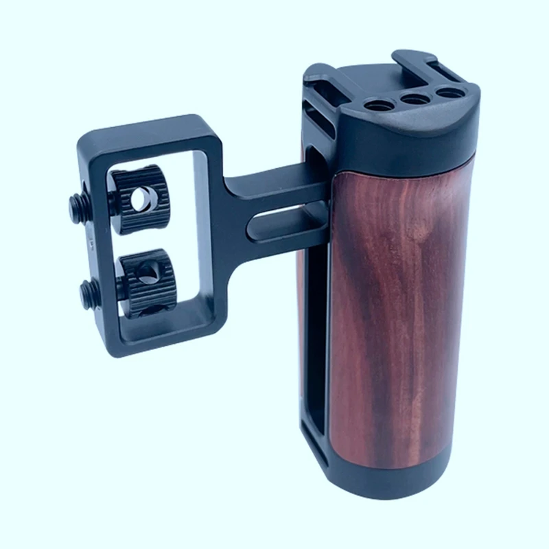 

Universal DSLR Camera Cage Side Handle New For Sony/Canon/Nikon Camera Wooden Mini Handgrip 1/4 Screws Quick Release Plate