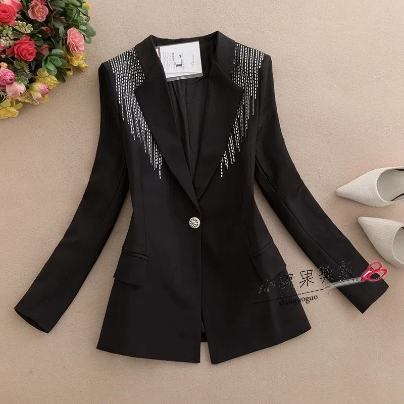Female Sequin Small Suit Jacket 2023 New Women Windbreaker Spring Autumn Slim Suit Coat Korean Casual Small Suit Jacket Top
Female Sequin Small Suit Jacket 2023 New Women Windbreaker Spring Autumn Slim Suit Coat Korean Casual Small Suit Jacket Top