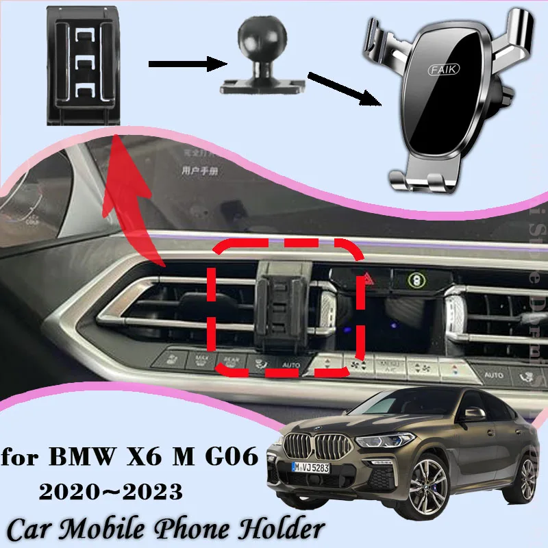 Mobile Phone Holder for BMW X6 M G06 2020~2023 Air Vent Clip Smartphone Cell Stand Support Gravity Car Mount Sticker Accessories
Mobile Phone Holder for BMW X6 M G06 2020~2023 Air Vent Clip Smartphone Cell Stand Support Gravity Car Mount Sticker Accessories
