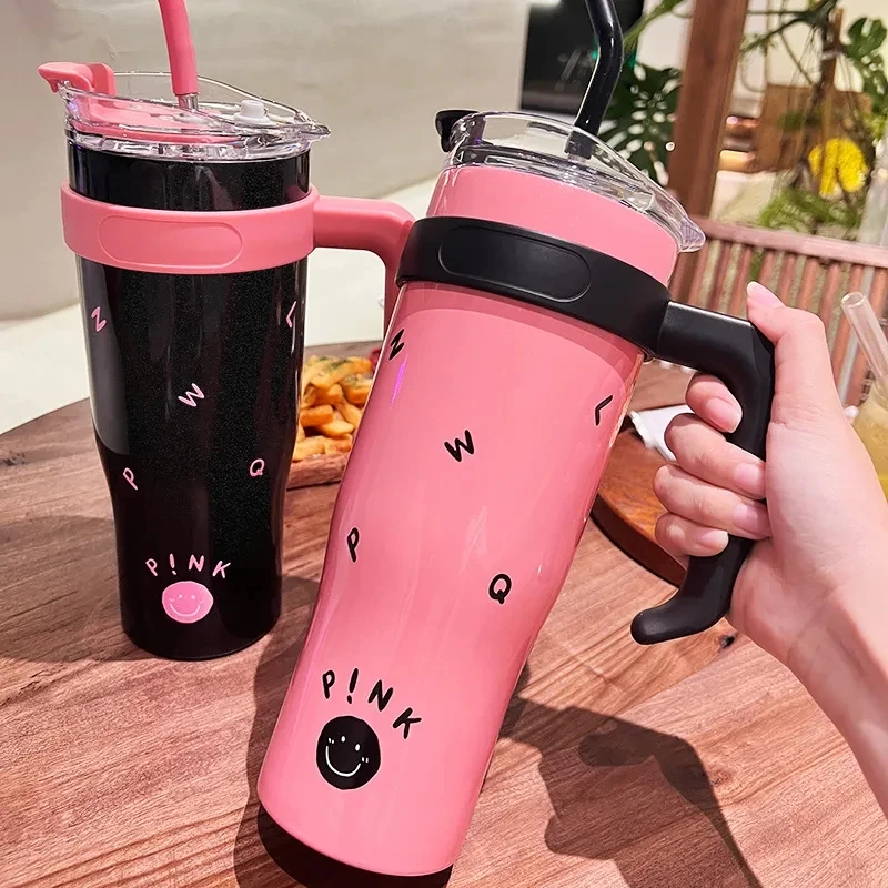 Black Pink Thermal Water Bottle 1200ml Kpop Stainless Steel with Handle Straw Cup Portable Car Coffee Mug Drinkware Girl New
Black Pink Thermal Water Bottle 1200ml Kpop Stainless Steel with Handle Straw Cup Portable Car Coffee Mug Drinkware Girl New