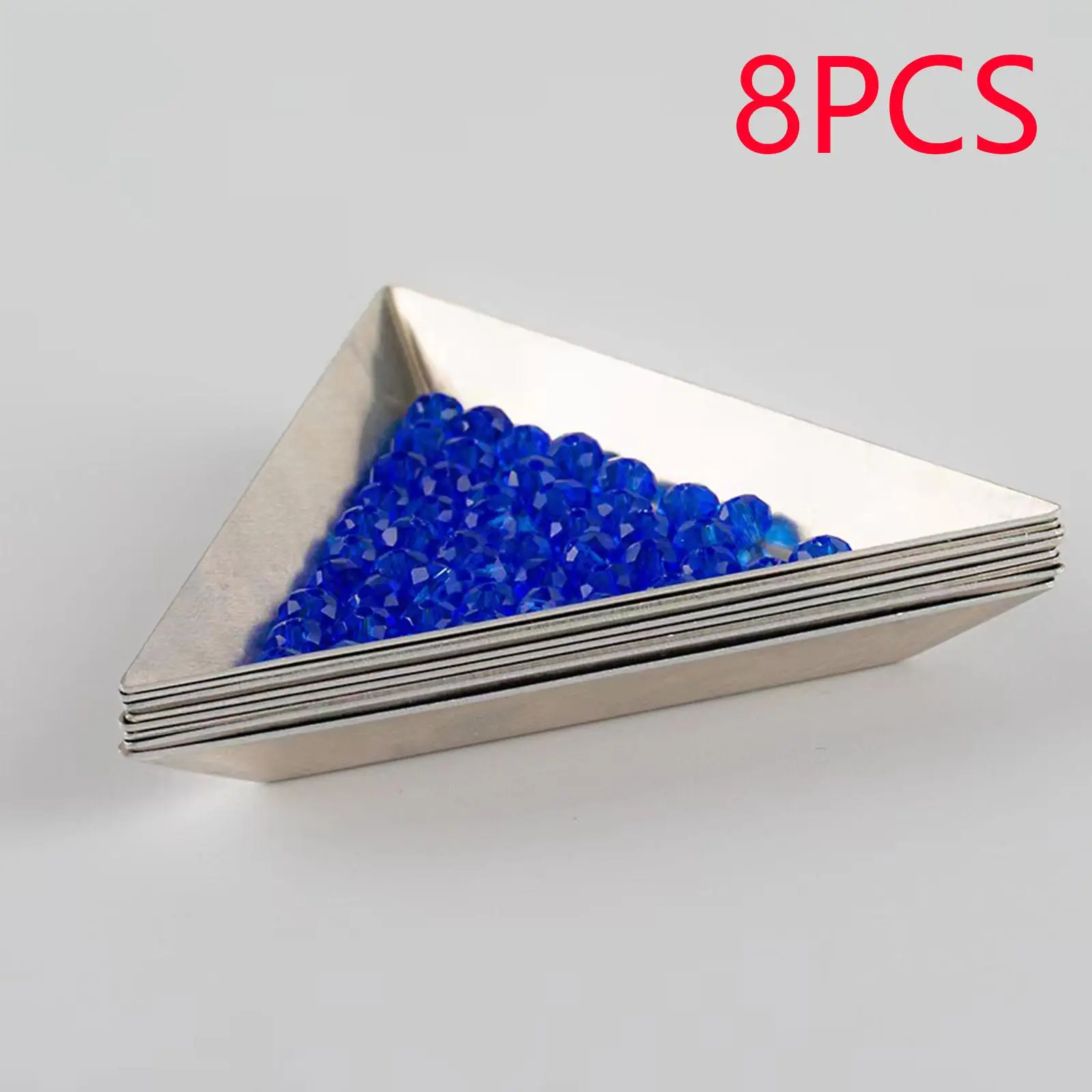 

8Pcs Bead Sorting Trays Triangle Storage Display Plate Nail Art Plates for DIY Crafts Jewelry Gems Art Painting Rhinestones