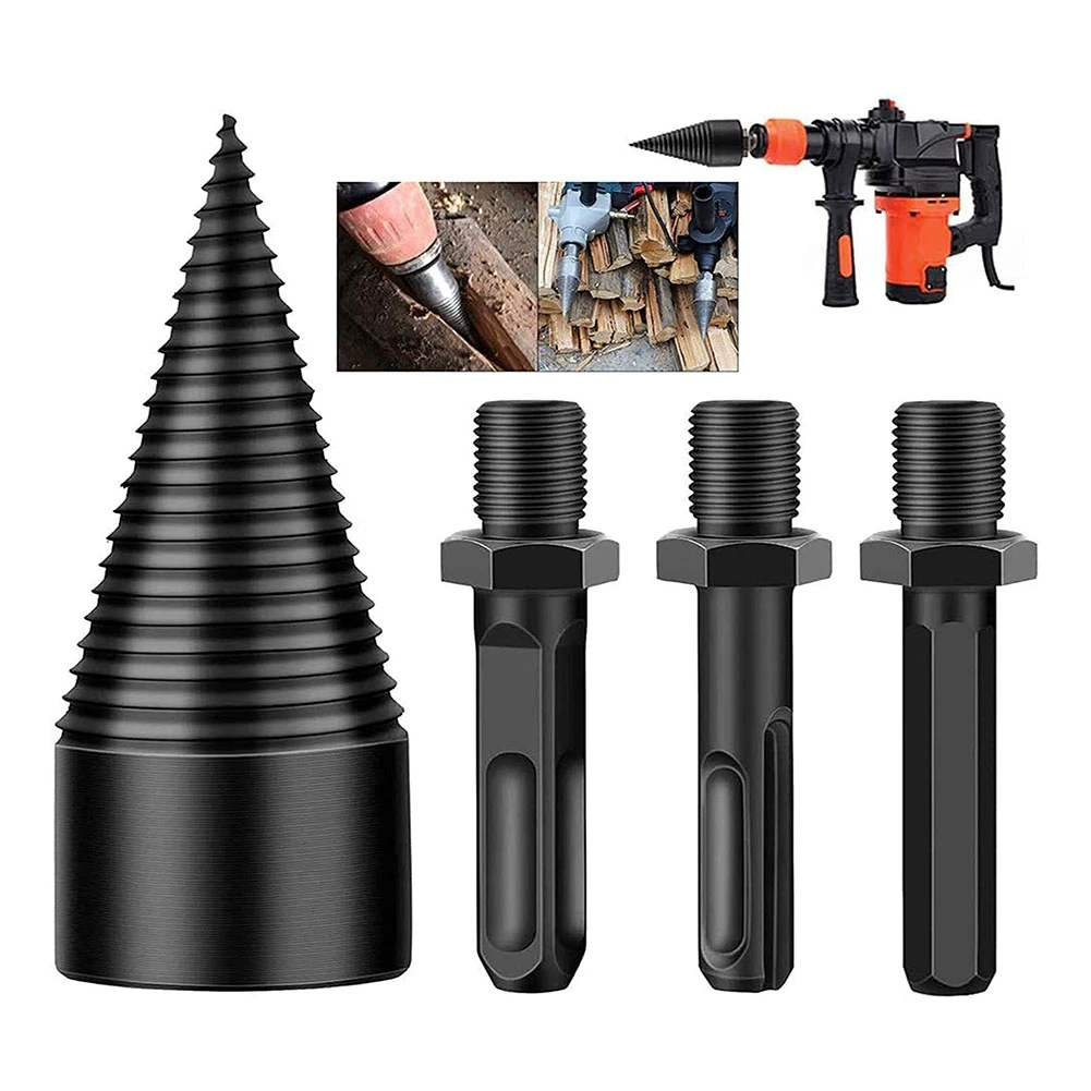 Firewood Log Splitter, 3Pcs Drill Bit Removable Cones Kindling Wood Splitting Bits Heavy Duty Electric Drills Screw A
Firewood Log Splitter, 3Pcs Drill Bit Removable Cones Kindling Wood Splitting Bits Heavy Duty Electric Drills Screw A