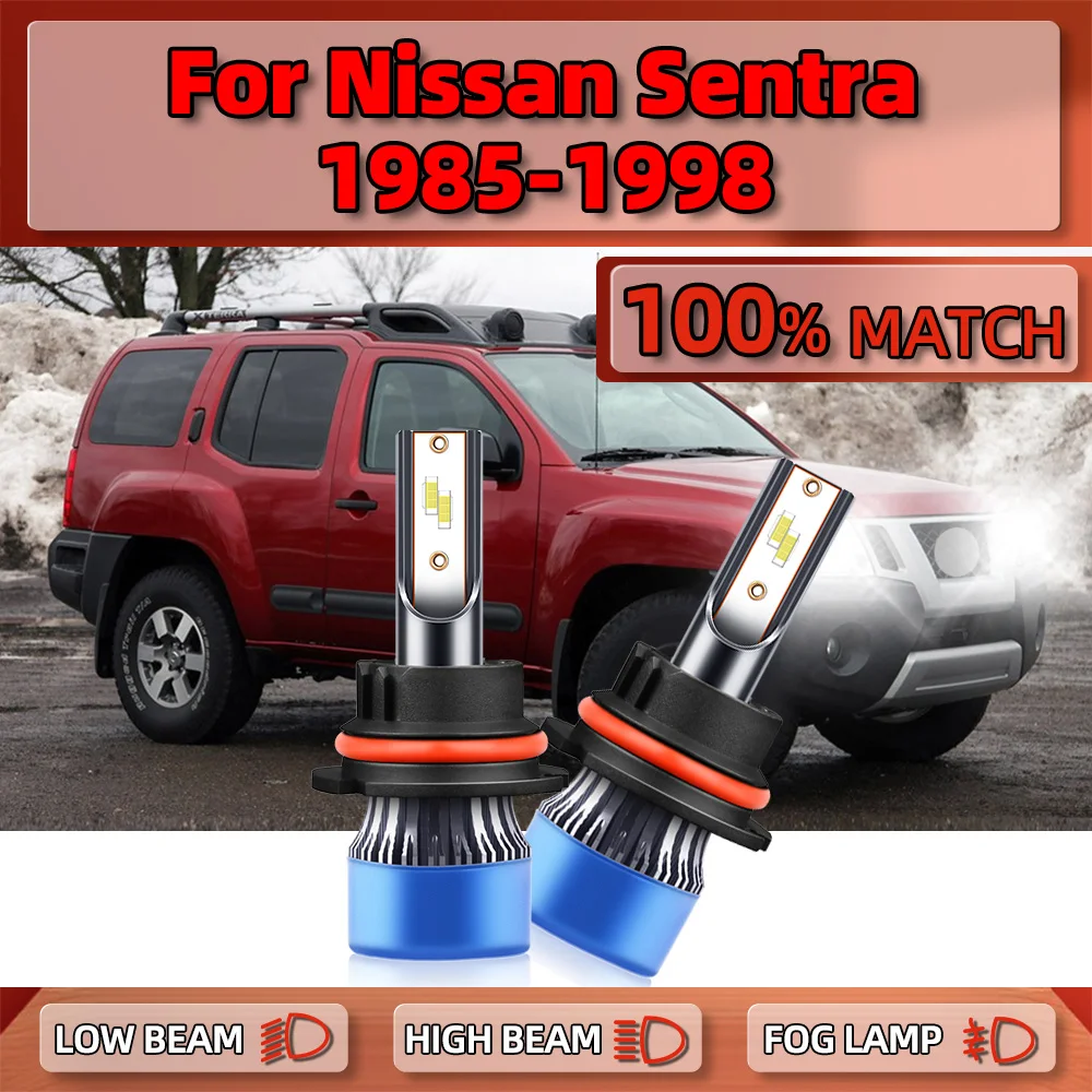 

20000LM LED Car Headlight Bulbs 120W 9007 HB5 Auto Lights 12V 6000K White For Nissan Sentra 1985-1993 1994 1995 1996 1997 1998