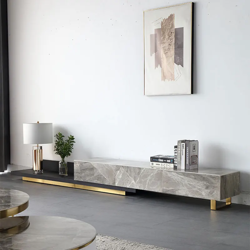 Stone Plate TV Cabinet and Tea Table Combination Home Living Room Small Apartment Simple Modern Solid Wood Floor Cabinet
Stone Plate TV Cabinet and Tea Table Combination Home Living Room Small Apartment Simple Modern Solid Wood Floor Cabinet