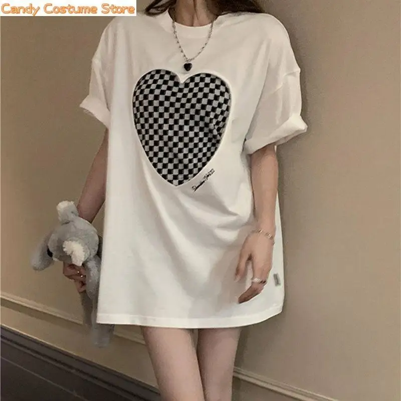 T-Shirt Halter T-shirt Two-piece Set Heart Hollowed Out Top Women New Loose Printed Plaid Korean Solid O-neck Oversized
T-Shirt Halter T-shirt Two-piece Set Heart Hollowed Out Top Women New Loose Printed Plaid Korean Solid O-neck Oversized
