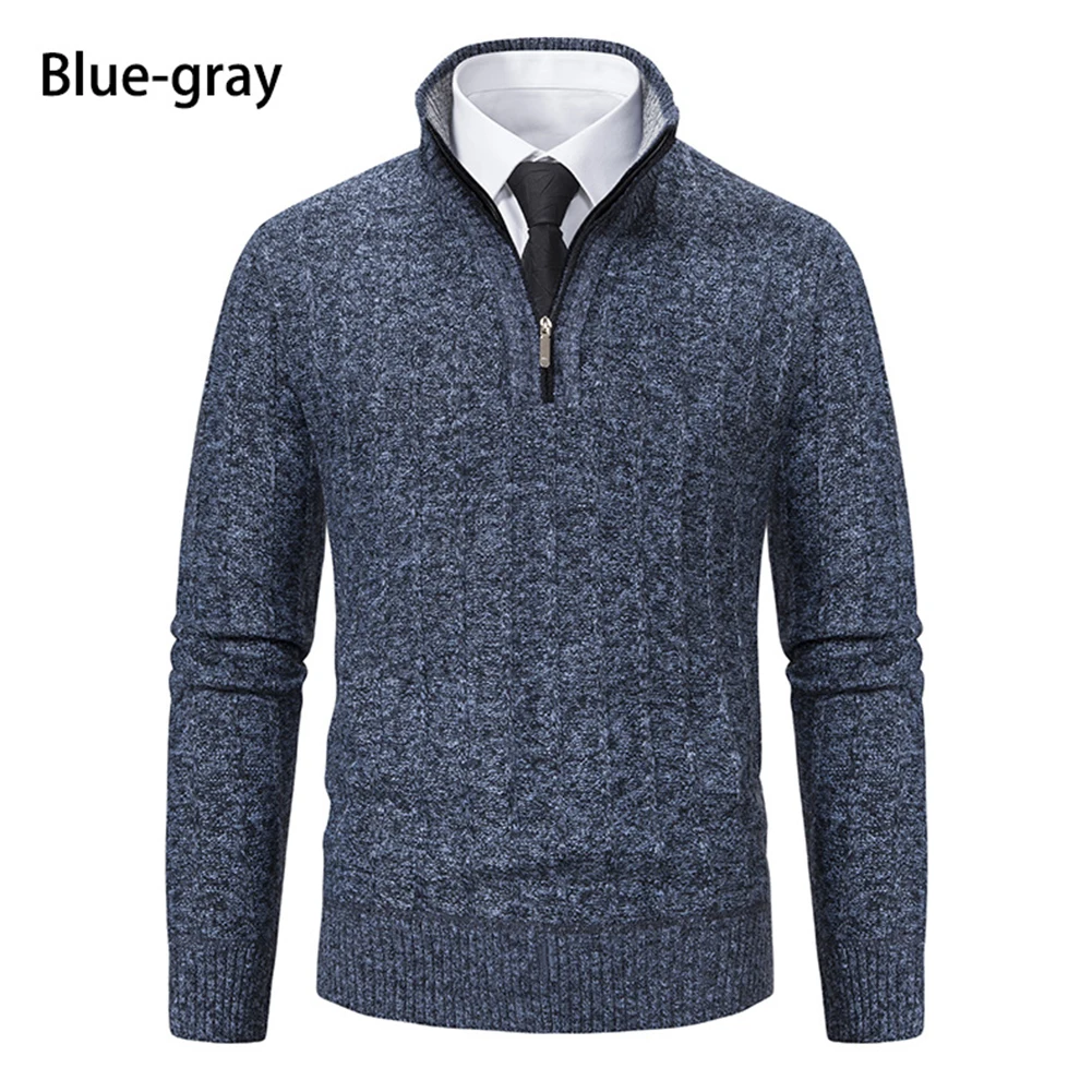 Stay Cozy and Fashionable with this Men's Casual Business Sweater Striped Texture Stand Collar Warm Fleece Knitwear
Stay Cozy and Fashionable with this Men's Casual Business Sweater Striped Texture Stand Collar Warm Fleece Knitwear