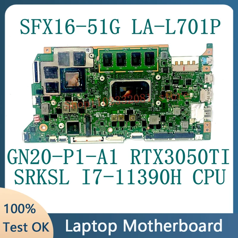 Системная плата HH6FH LA-L701P для ноутбука Acer Swift, материнская плата с CSRKSL I7-11390H, центральный процессор, RTX3050Ti 100%, протестирована хорошо
Системная плата HH6FH LA-L701P для ноутбука Acer Swift, материнская плата с CSRKSL I7-11390H, центральный процессор, RTX3050Ti 100%, протестирована хорошо