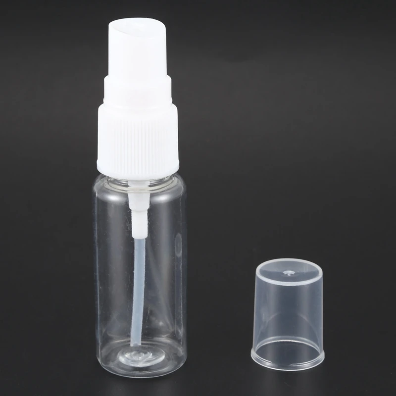

100-Pack Empty Clear Plastic Fine Mist Spray Bottles With Microfiber Cleaning Cloth, 20Ml Refillable Container