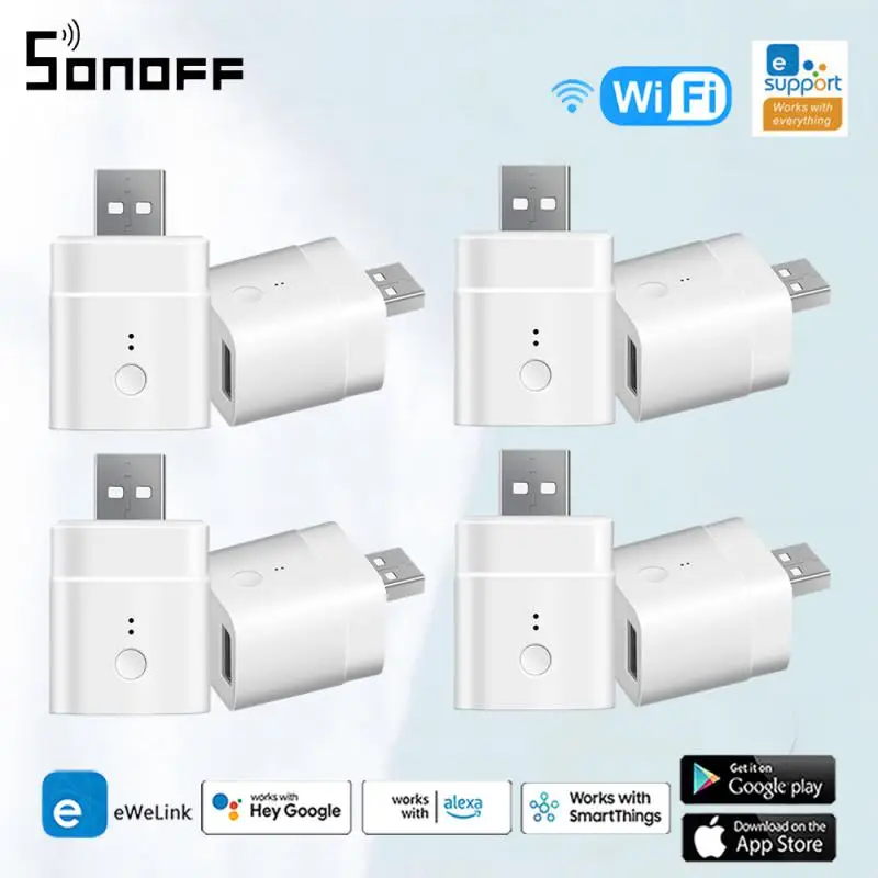 SONOFF Micro 5V USB Adapter Wifi Socket Smart Timing Charge Plug EWelink App Control Work With Alexa Google Alice Home Assistant
SONOFF Micro 5V USB Adapter Wifi Socket Smart Timing Charge Plug EWelink App Control Work With Alexa Google Alice Home Assistant