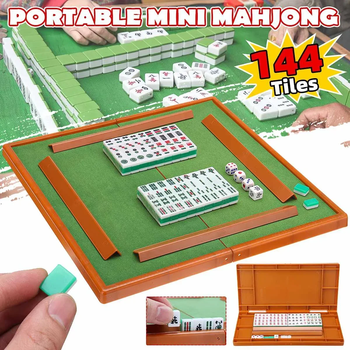 Folding 144 Pcs/set Mini Little Mahjong Chinese Traditional Mahjong Board Game Family Toy Mini Carved Mahjong Party Games
Folding 144 Pcs/set Mini Little Mahjong Chinese Traditional Mahjong Board Game Family Toy Mini Carved Mahjong Party Games