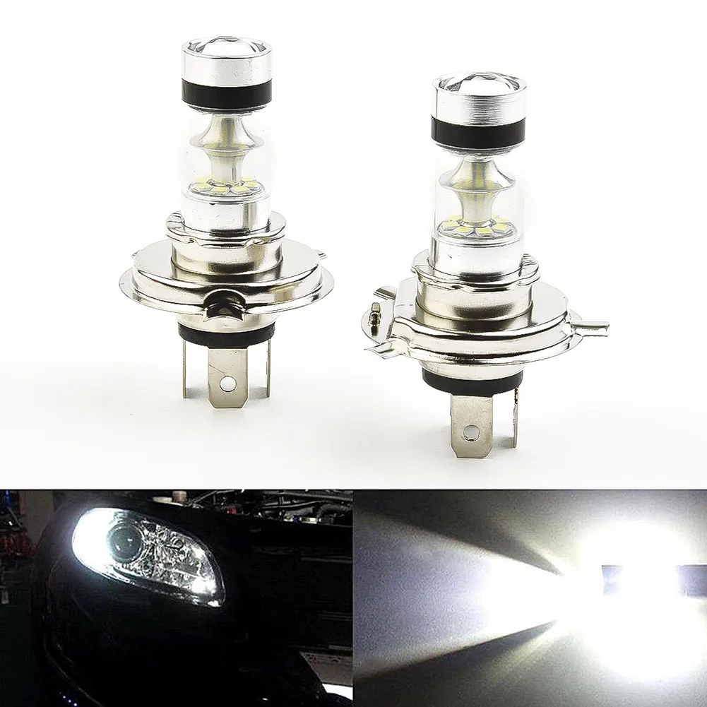 

2Pcs Car Fog Light Driving DRL Bulb White Lamp H4 8000K High/Low Beam 20 LED Car Headlight Bulbs Running Lamp