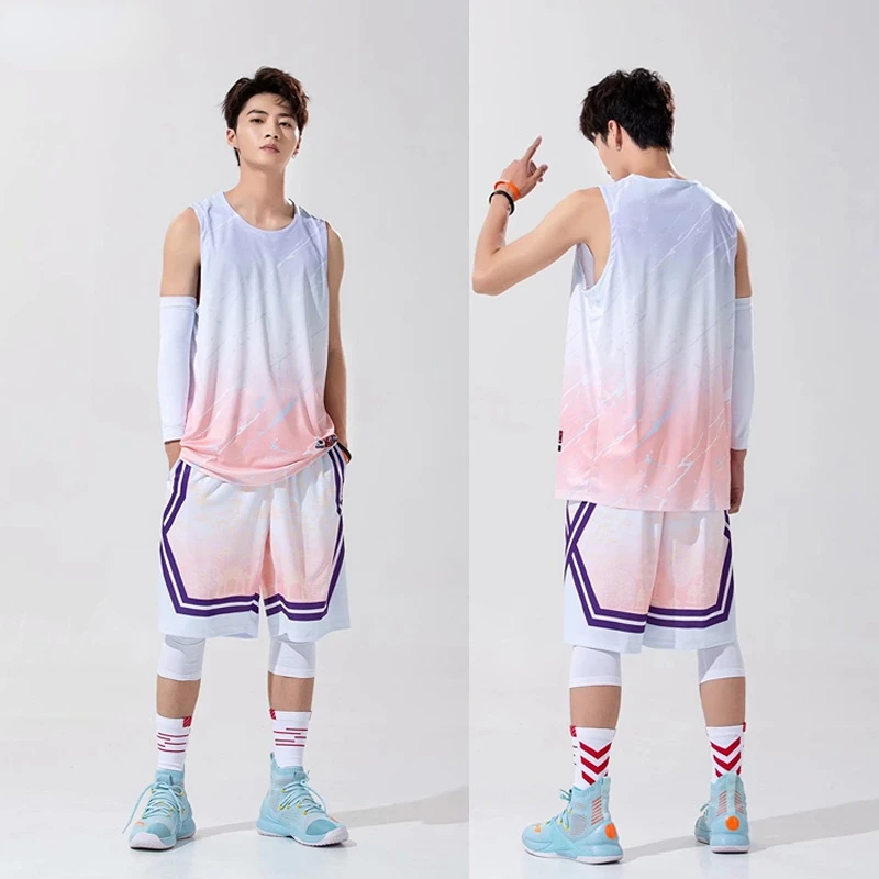 Quick Dry breathable Boys Basketball Jerseys Shirt Youth Sports shirt with shorts New Men gradient basketball Uniform Customized
Quick Dry breathable Boys Basketball Jerseys Shirt Youth Sports shirt with shorts New Men gradient basketball Uniform Customized