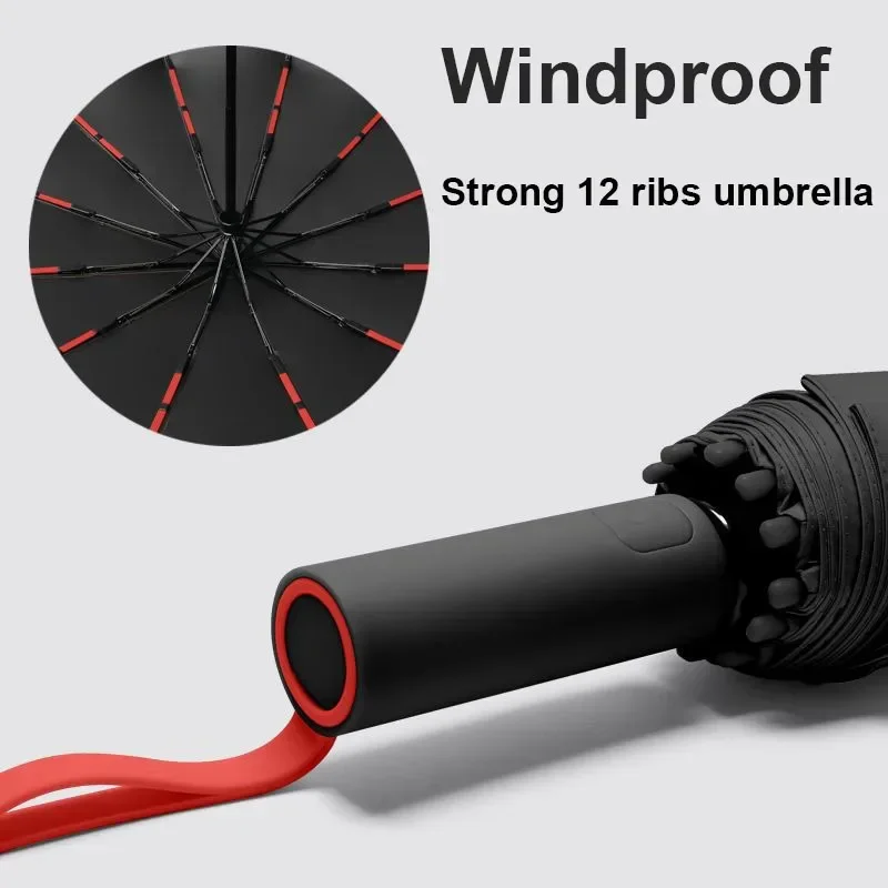 

Windproof Waterproof Reinforced Parasol Umbrellas Women 48 Automatic Bone Umbrella Folding Layered Strong Men Double Sunproof