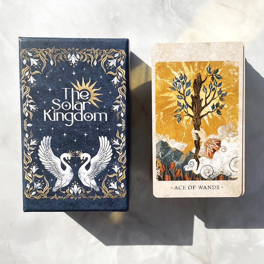 

12*7cm Solar Kingdom Tarot Magical Journey Cosmic Insight Divination Cards 86 Pcs Cards in Rigid Box Unique Indie Tarot Deck