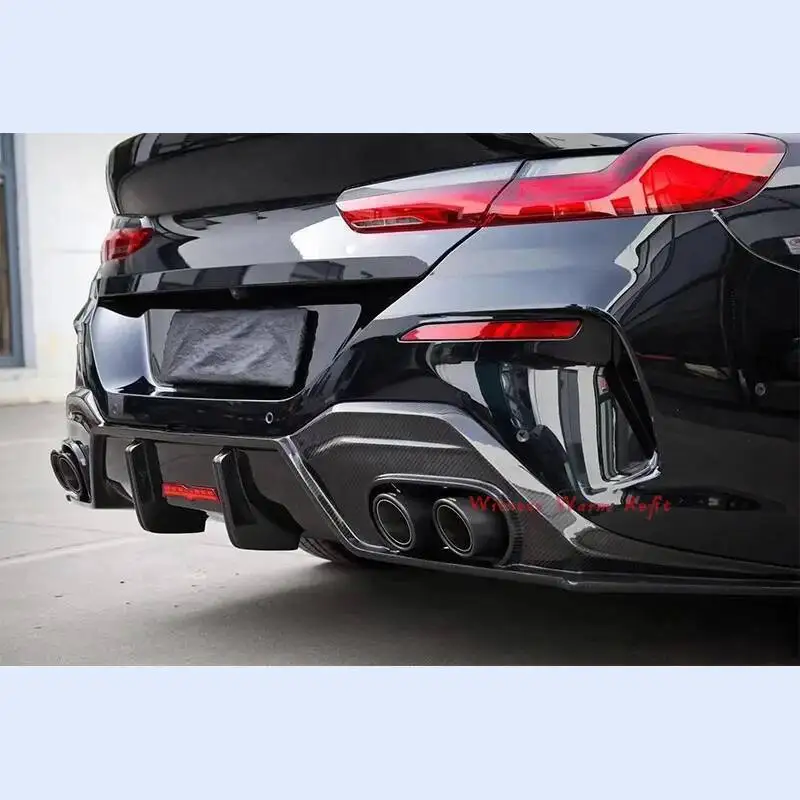 for Bmw 8 Series 840i 4-door High Quality Dry Carbon Rear Diffuser Lip with Tail Pipes Car Styling Car Body Kit 2019 for Bmw 8 Series 840i 4-door High Quality Dry Carbon Rear Diffuser Lip with Tail Pipes Car Styling Car Body Kit 2019