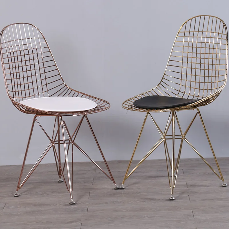 

Современные нордические минималистичные стулья Gold металлические обеденные стулья для балкона, обеденные стулья, дизайнерская мебель для дома