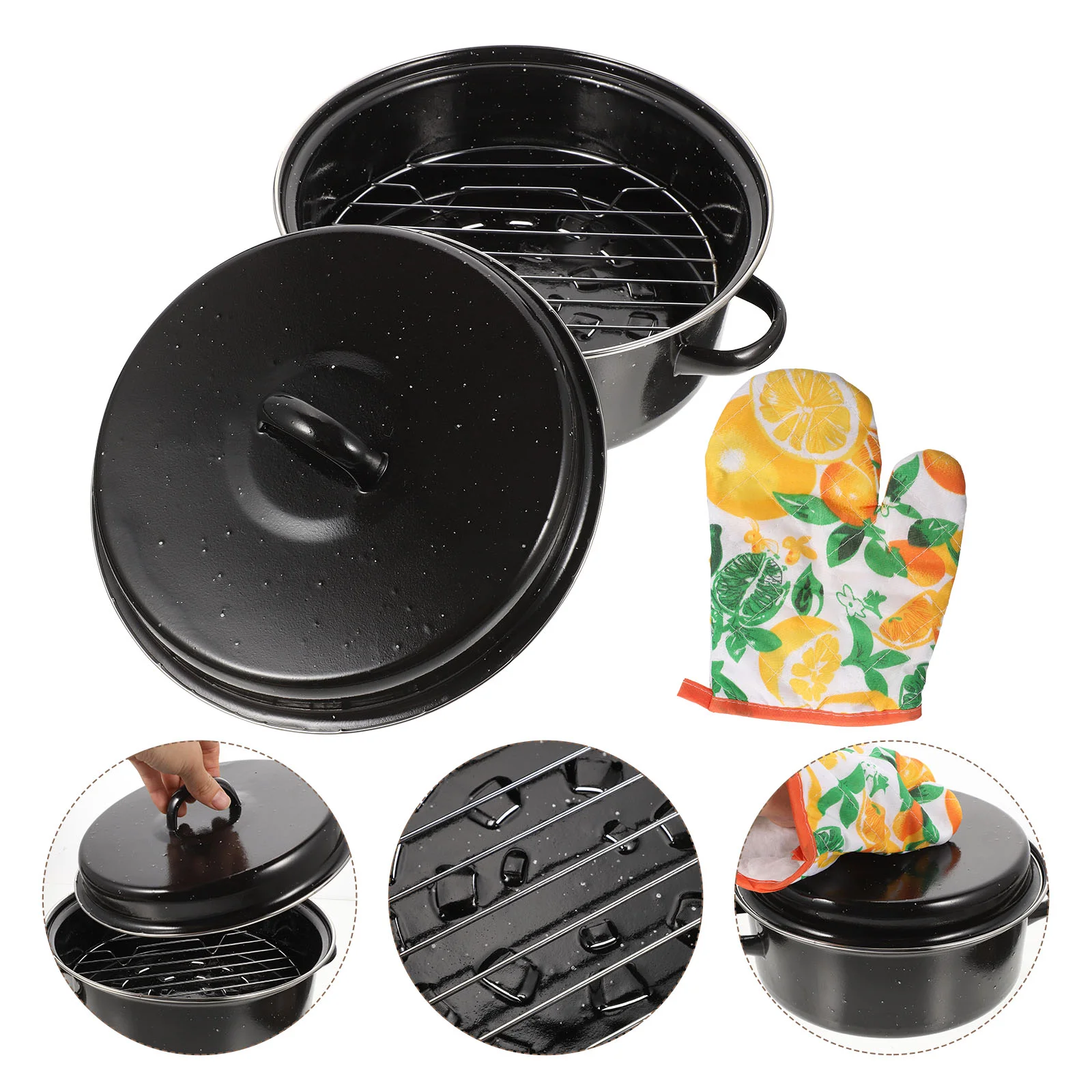 Upkoch Broiler Pan Turkey Roasting Pan Small Turkey Roaster Enamel Steel Roasting Pan Rack Nonstick Bakeware
Upkoch Broiler Pan Turkey Roasting Pan Small Turkey Roaster Enamel Steel Roasting Pan Rack Nonstick Bakeware