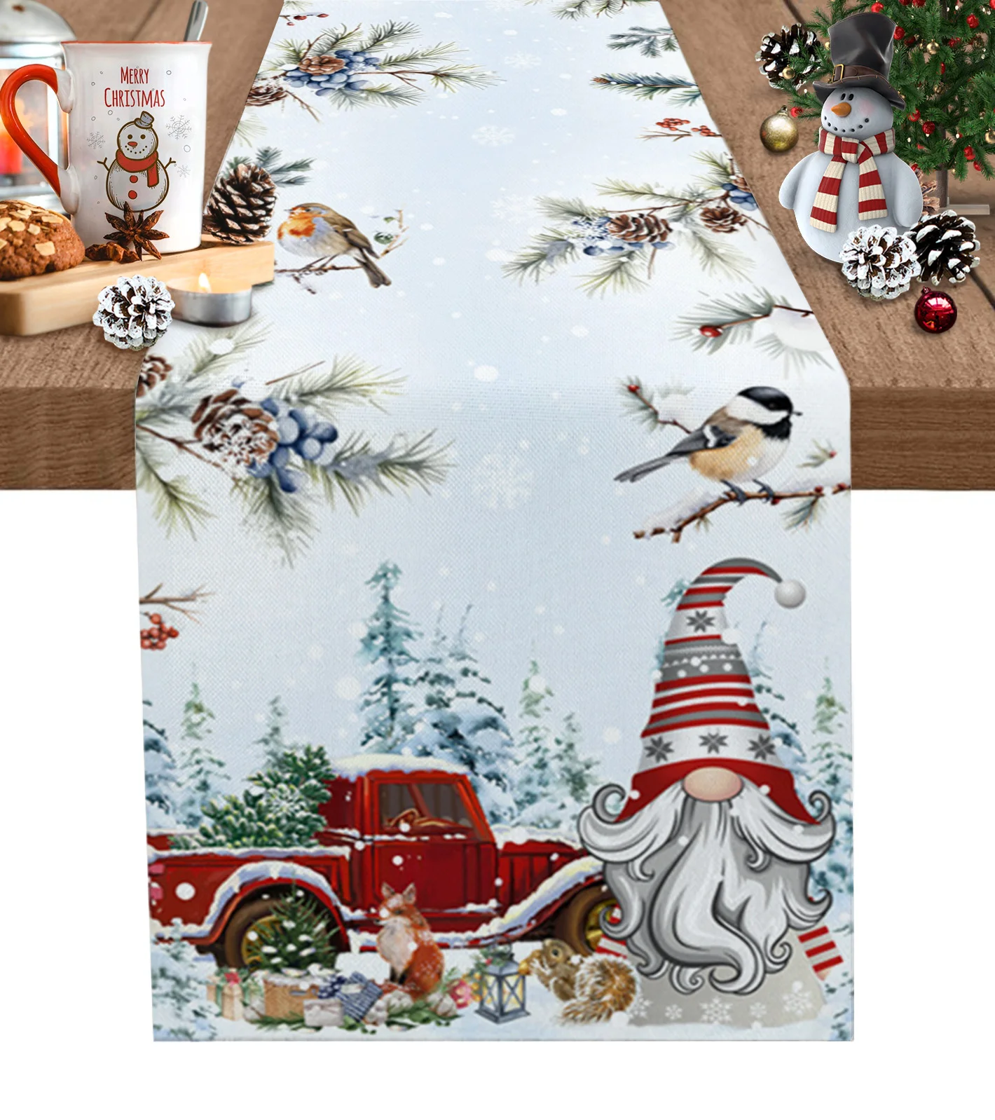 Christmas Gnome Truck Pinecone Table Runner Cotton Linen Wedding Decor Tablecloth Holiday Dining Table Decor Table Runner
Christmas Gnome Truck Pinecone Table Runner Cotton Linen Wedding Decor Tablecloth Holiday Dining Table Decor Table Runner
