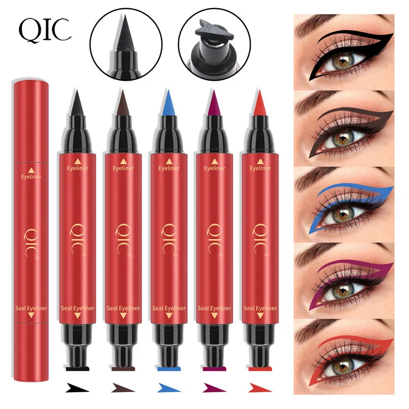 

Big Seal Stamp Liquid Eyeliner Pen Waterproof Fast Dry Black Eye Liner Pencil With Eyeliner Cosmetic Double-Ended Color Eyeliner