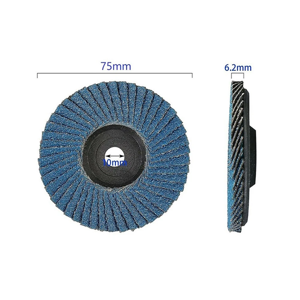 

5pcs 75mm 3inch Circular Resin Cutting Disc +5pcs Flat Flap Discs Grinding Wheel For Angle Grinder Cutting Polishing Disc Kit