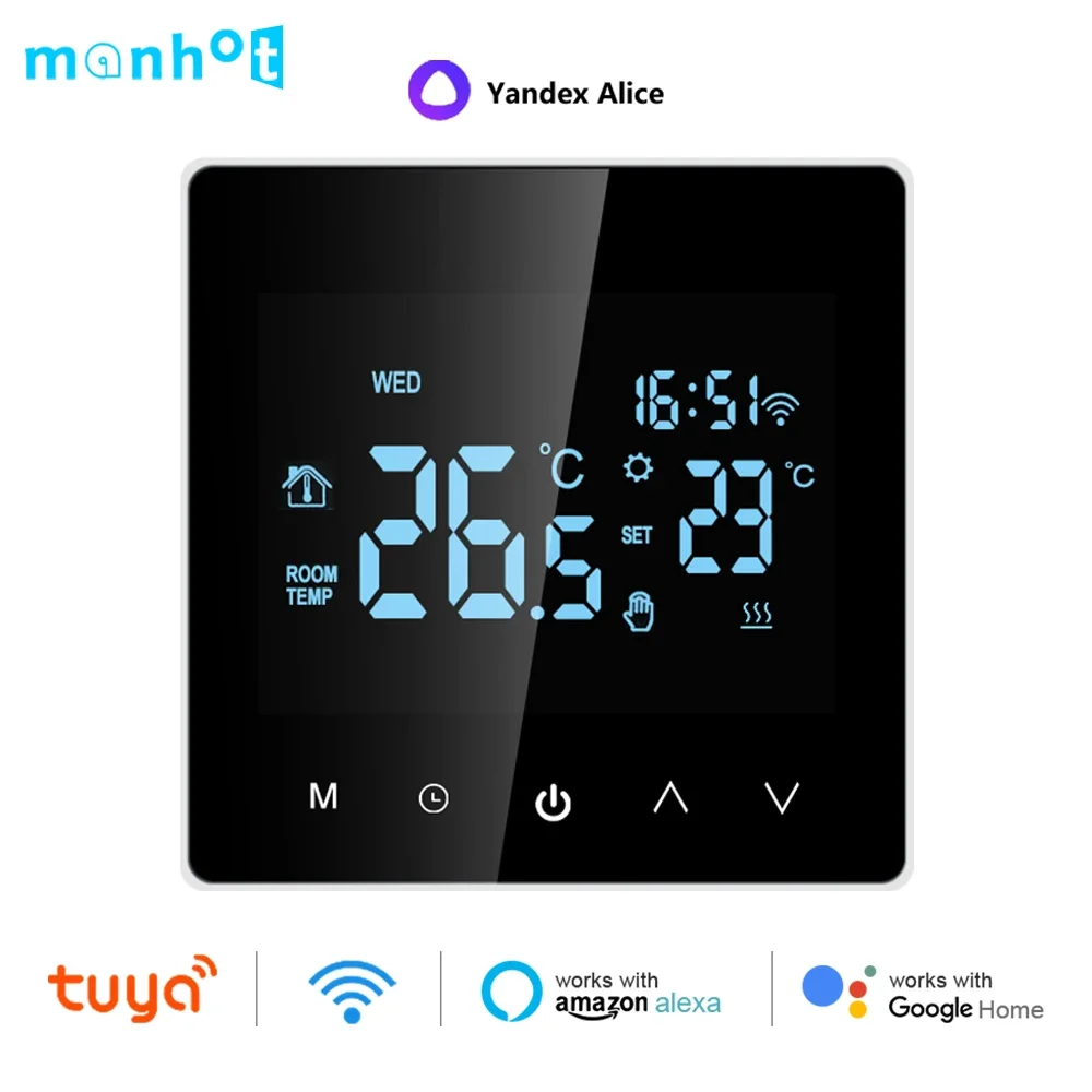 

Wifi Tuya Smart Life Thermostat Electric Floor Heating Water/Gas Boiler LCD Touch Thermostat Temperature Control Google Alexa
