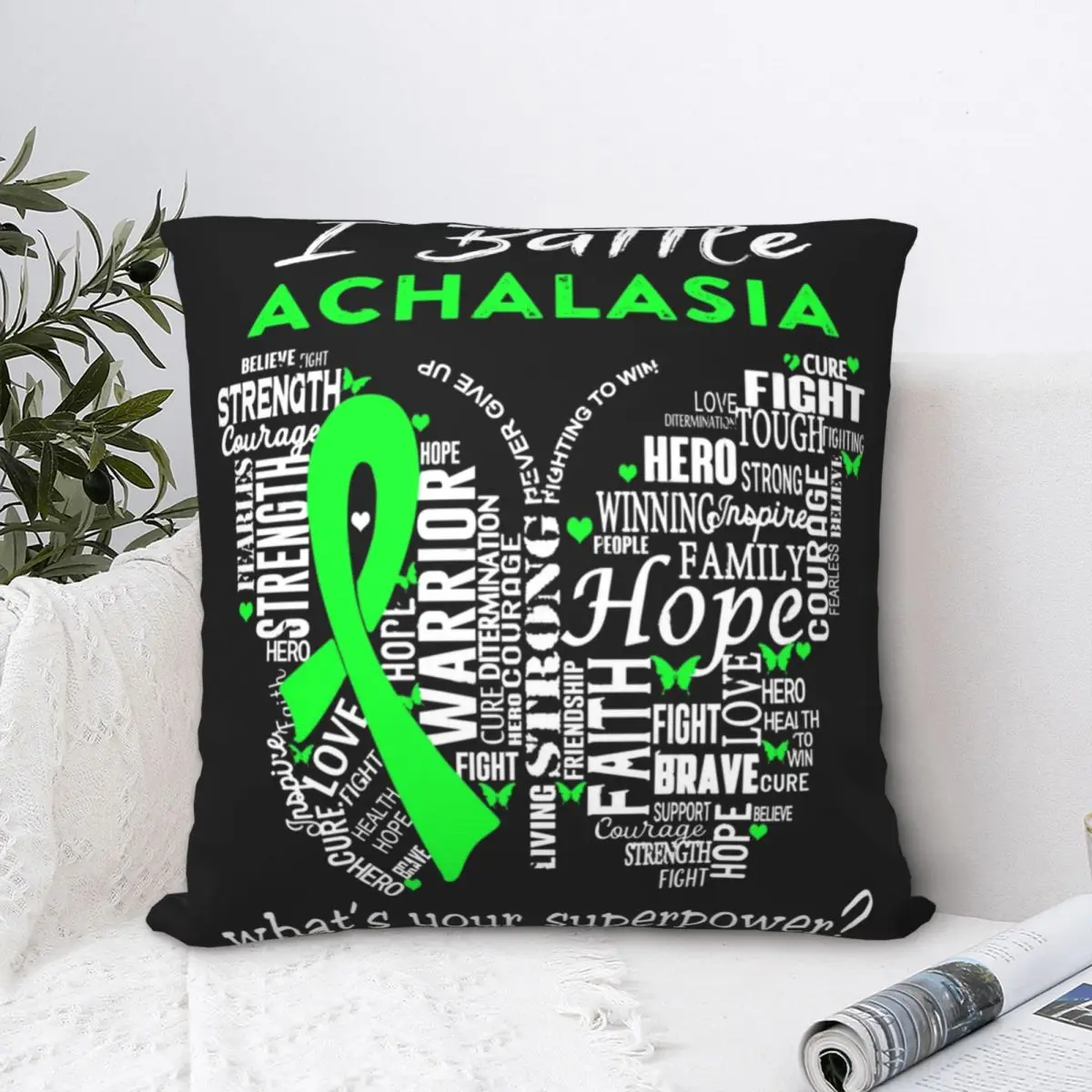 Achalasia Warrior I Battle Achalasia Square Pillowcase Polyester Pillow Cover Velvet Cushion Zip Decorative Comfort Throw Pillow
Achalasia Warrior I Battle Achalasia Square Pillowcase Polyester Pillow Cover Velvet Cushion Zip Decorative Comfort Throw Pillow