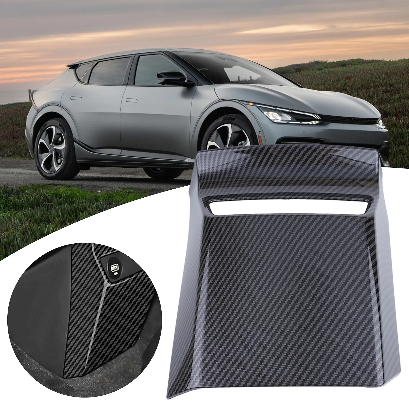 Car Front USB Plug Frame Carbon Fiber Pattern Anti-Kick Panel Cover Trim For Kia EV6 2022 2023 Front AC Vent Outlet Cover Trim
Car Front USB Plug Frame Carbon Fiber Pattern Anti-Kick Panel Cover Trim For Kia EV6 2022 2023 Front AC Vent Outlet Cover Trim