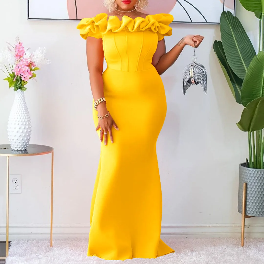 Elegant Party Dresses Wedding Woman Off Shoulder Slim African Maxi Long Gown Female Occasion Celebrate Robes Summer Sexy Dress
Elegant Party Dresses Wedding Woman Off Shoulder Slim African Maxi Long Gown Female Occasion Celebrate Robes Summer Sexy Dress
