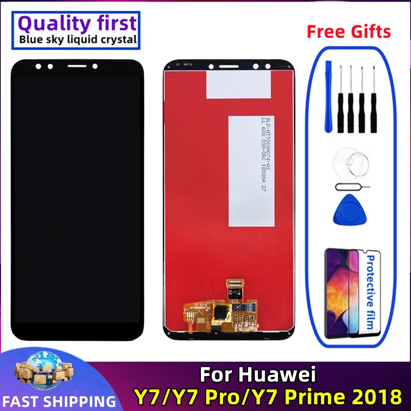 

For HUAWEI Y7 Pro Prime 2018 LCD LDN-L01 Original With frame Mobile Phone Display Touch Screen Digitizer Assembly Replacement